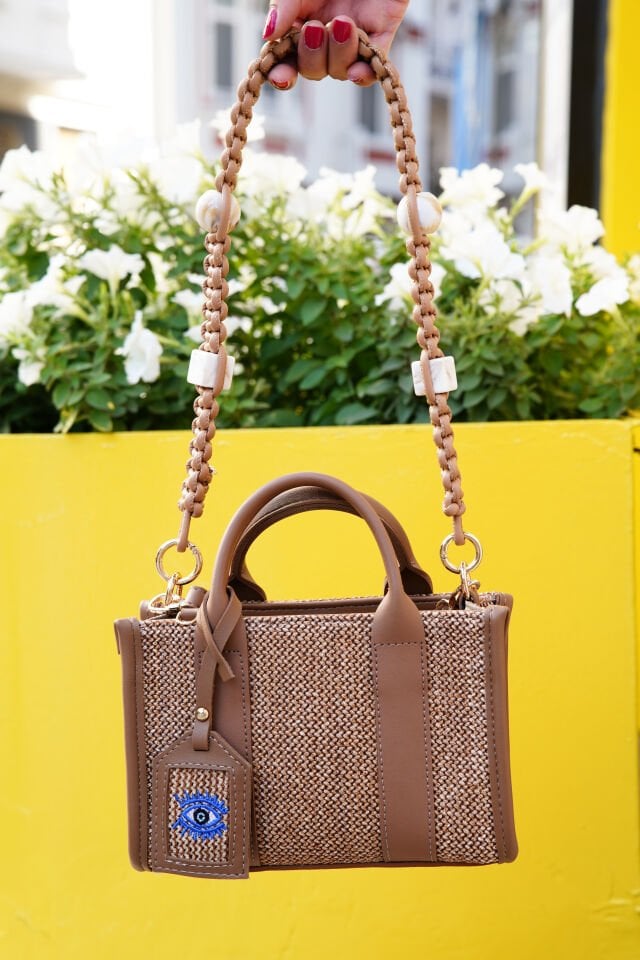 CITY BAG MINI HASIR-BEJ