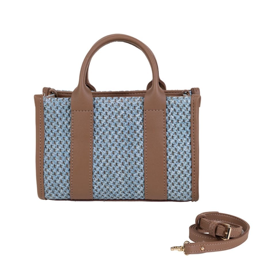 CITY BAG MINI HASIR-MAVİ
