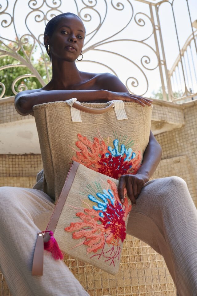 EYG - 111 BEACH BAG  PUNCH MULTİ CORAL