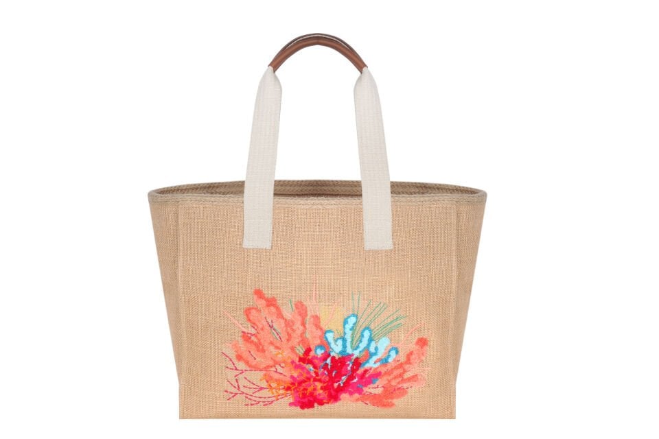 EYG - 111 BEACH BAG  PUNCH MULTİ CORAL