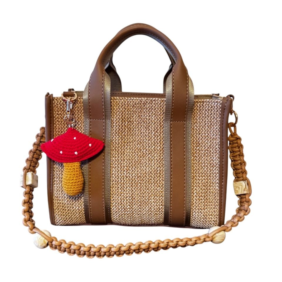 CITY BAG MEDİUM HASIR-BEJ-MUSHROOM