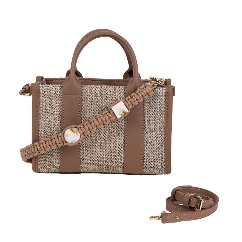 CITY BAG MINI HASIR-ORİGAMİ CHARMS