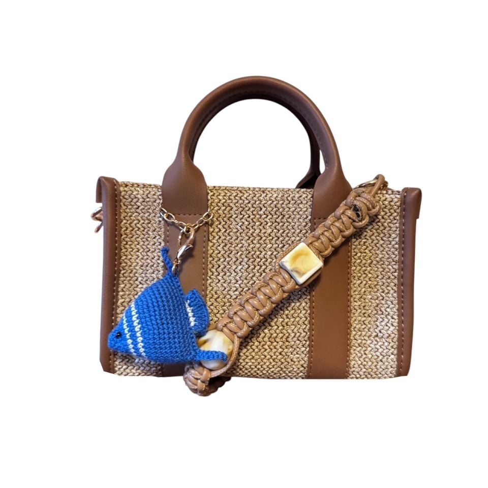 CITY BAG MINI HASIR-ORİGAMİ CHARMS