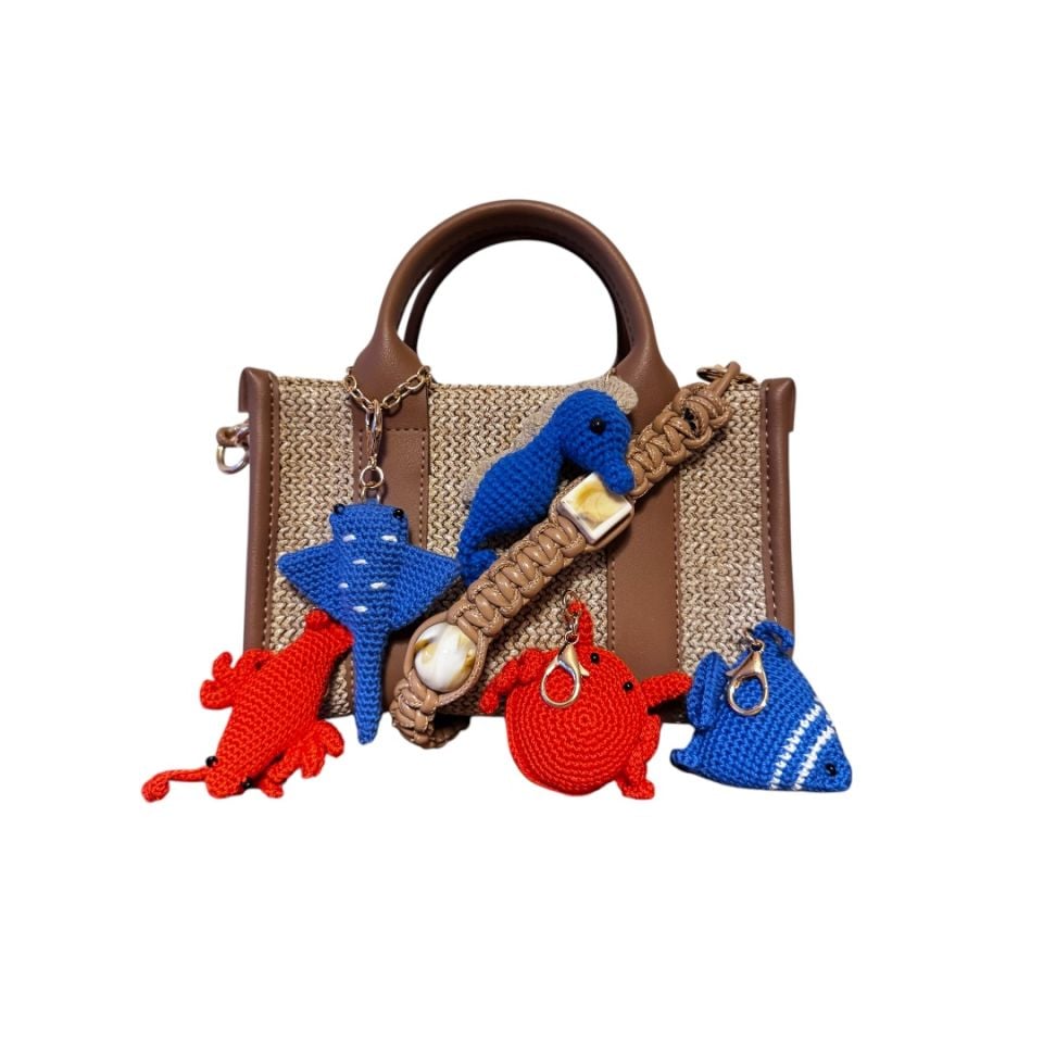 CITY BAG MINI HASIR-ORİGAMİ CHARMS